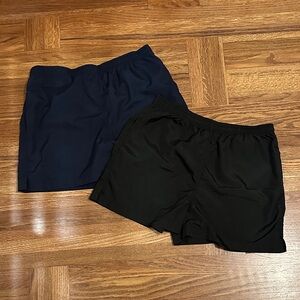 EUC Bundle of TWO Shorts: Navy and Black Prospirit Athletic Shorts Size M